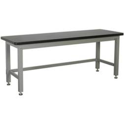 Loops Steel Industrial Workbench 2100mm x 750mm Laminate Worktop Adjustable Feet