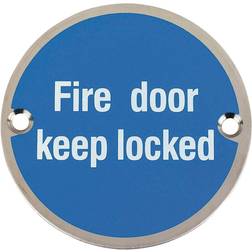 Eclipse Steel Door Sign Fire Door Keep Locked