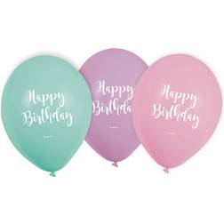 Amscan Ballon mix happy birthday 6 stk 23cm