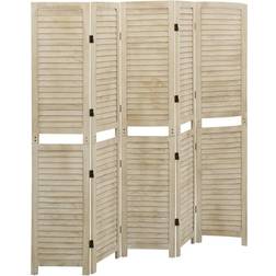 vidaXL 5-panels 175x165 massivt kejsertræ Rumdeler