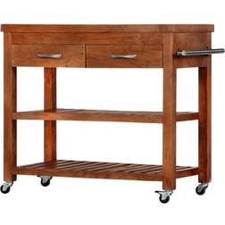 vidaXL Keukentrolley 100 x 48 x 89 cm Massief Acaciahout