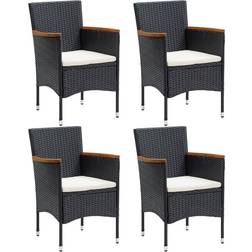 vidaXL 4x Garden Poly Garden Dining Chair
