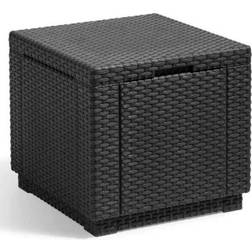 Keter Opbevaringspuf Cube Grafitgrå Sidebord