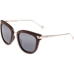 Earth Wood Unisex Nissi Polarized Black/Brown One