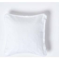 Homescapes Cotton Plain Cushion Cover White