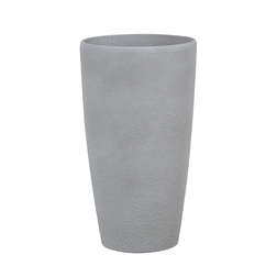 Beliani Plant Pot Stone Grey 31 x 31 x 58 cm