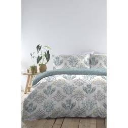 Dreams & Drapes Egg, Single Dreams Emily Botanical Duvet Cover Blue, Green