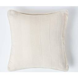Homescapes Ribbed Cushion Cover Natural (60x60cm)