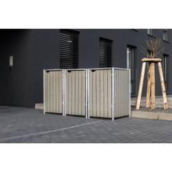 Hide HIDE, Gartenhaus + Gartenschrank, Mülltonnenbox 240l Holz (Gebäudefläche )