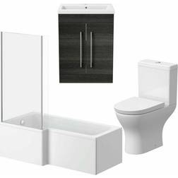 Aurora Bathroom Suite Shape Bath Curved