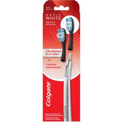 Colgate Keep Optic White Replaceable Head Soft Toothbrush Starter Kit 2 Brush