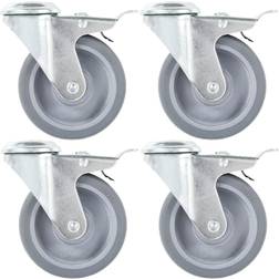 vidaXL 32 pcs Bolt Hole Swivel Casters 100 mm