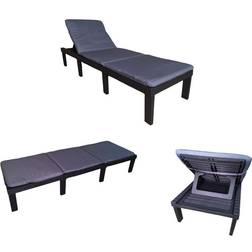 XXXlutz 2m Black Garden Bench