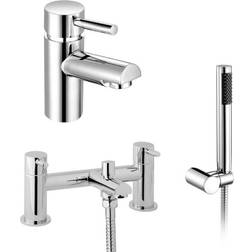 Nes Home Contemporary Round Bridge Deck Mounted Shower