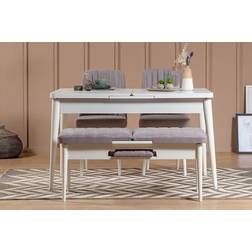 Hanah Home Esstisch, Jaye Essgruppe, 1 Tisch einschl. 4 Stühle