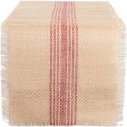 Design Imports DII Jute Burlap Collection Tablecloth Red