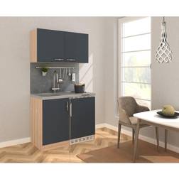 Respekta Cuisine Mini-cuisine Single Kitchenette Chêne Gris Levin 100 cm