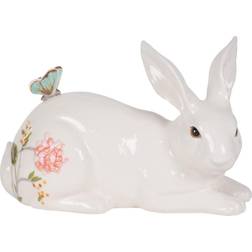 Fitz and Floyd Butterfly Fields Rabbit Resting Ceramic 10.25 Figurine