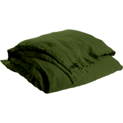 Lovely Linen Påslakan Vasket Hør Grøn Dynebetræk Grøn
