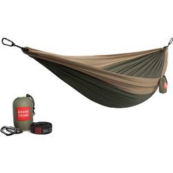 Grand Trunk Double Deluxe Hammock with Straps Olive Green/Khaki