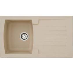 Respekta Kitchen Sink Built-in Sink Granite Mineralite 86 x 50 Beige Boston