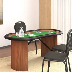 vidaXL Pokerbord 10 spelare 160x80x75 grön