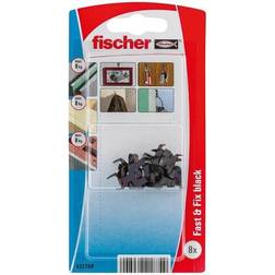 Fischer Fast & Fix K NV Crochet Mural Noir Contenu 1 Set (8)