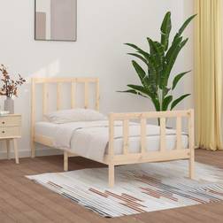 vidaXL Estructura De Cama Madera Maciza 90x200 cm - Marrón