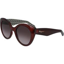 Ferragamo Solbriller SF 964S - Rød/Crystal Burgundy