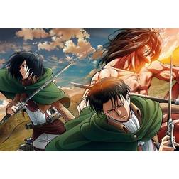 Clementoni Attack On Titan Levi, Mikasa And Eren Titan Cube Puzzle 500P