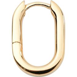 Maria Black Slick Huggie - Gold