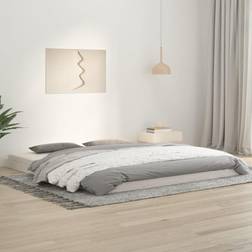 vidaXL Giroletto Bianco 180x200 cm Super King Legno Massello di Pino