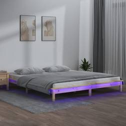 vidaXL Sängynrunko LED-valoilla 135x190 cm Double Täysi