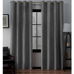 Exclusive Home Linen Grommet Top Curtain Panel Pair 96" Length