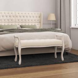 vidaXL Bænk 110 x 45 x 60 cm Hør Siddebænk