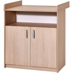 Schardt Commode avec plan à langer bois hêtre clair Classic Buche L 78 x H 94 x P 41/68 cm