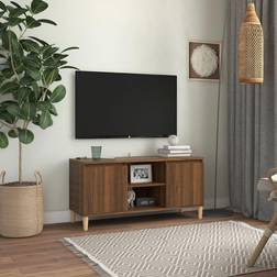 vidaXL Med Massive Træben 103,5 x 35 x 50 cm TV-bord