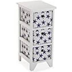 Versa Cajonera Starfish De Estilo Moderno Medidas 58.0 x 29.0 x 23.0 cm Color Azul Aparador