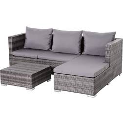 OutSunny 860-091V70 Outdoor Lounge Set, 1 Table incl. 2 Sofas