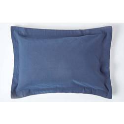 Homescapes Linen Oxford Standard Pillow Case Blue