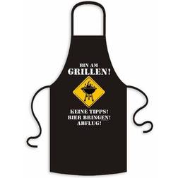 Close Up Grill Text Bin Am Apron Black (98x68cm)