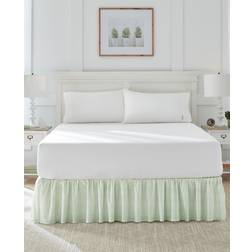 Laura Ashley Classic Ticking Stripe Valance Sheet Green