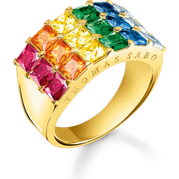 Thomas Sabo TR2359-996-7-60 Ring Sterling Silber verg. Gelbgold