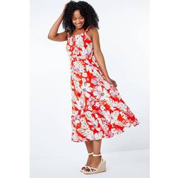 Roman Petite Floral Tiered Midi Sundress