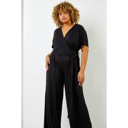 Roman Curve Wrap Detail Jumpsuit