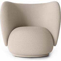 ferm LIVING Rico Wool Bouclé Natural Loungestol