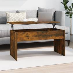 vidaXL Räuchereiche 102x50,5x52,5 Holzwerkstoff Braun Couchtisch