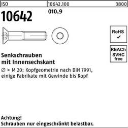 Lemvigh-Müller 4X6 sort undersænket insexskrue 10.9 500 500stk