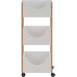 Premier Housewares Nostra Bamboo Storage Trolley Table