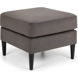 Julian Bowen Grey Velvet Footstool Poggiapiedi